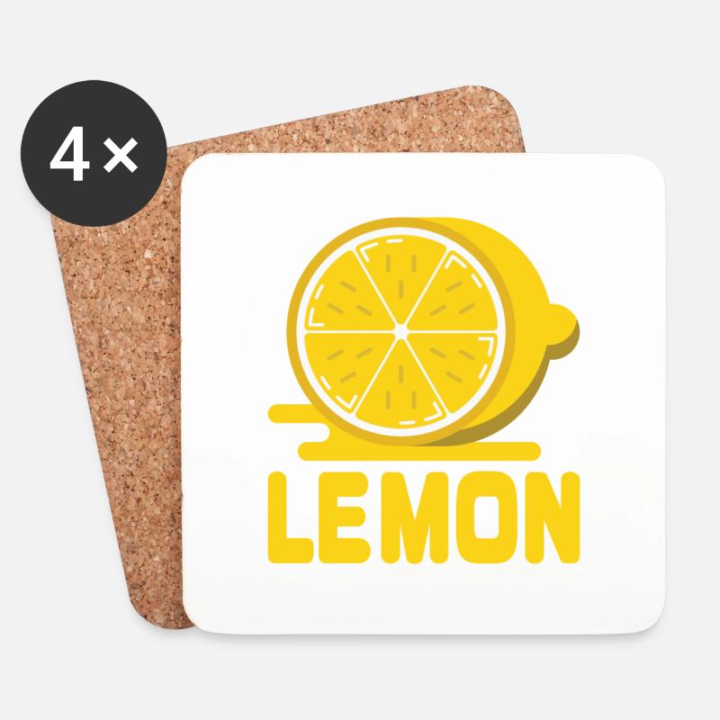 Lemon lemon - Coasters (set of 4) - white
