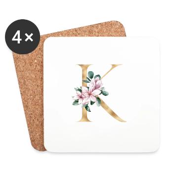 Alphabet K - Coasters (set of 4) - white - Front