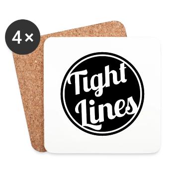 Tight Lines - Untersetzer (4er-Set) - Weiß - Vorne