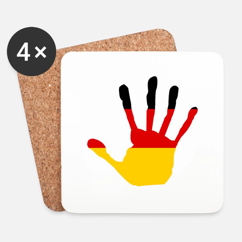 "Hand" Design - Untersetzer (4er-Set) - Weiß