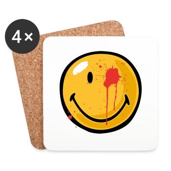 Smiley eye shot - Coasters (set of 4) - white - Front