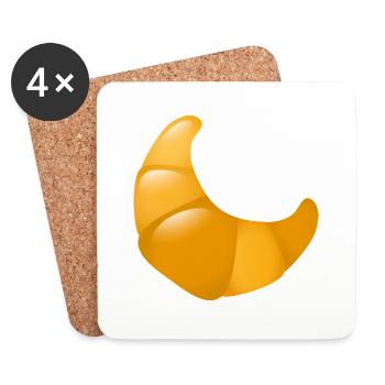 Smiley Croissant - Untersetzer (4er-Set) - Weiß - Vorne
