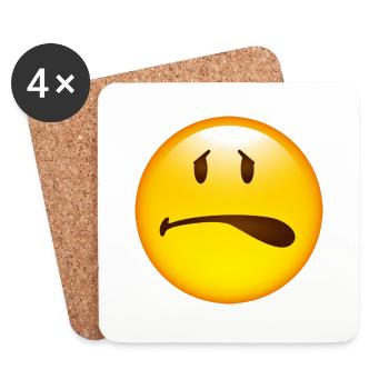 Smiley fear - Untersetzer (4er-Set) - Weiß - Vorne