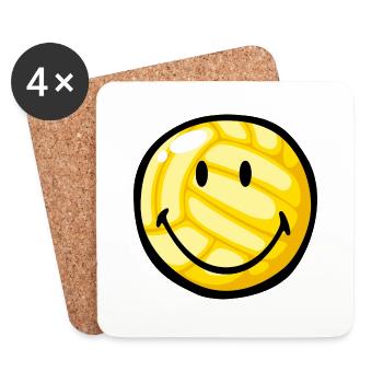 Smiley Volleyball - Coasters (set of 4) - white - Front