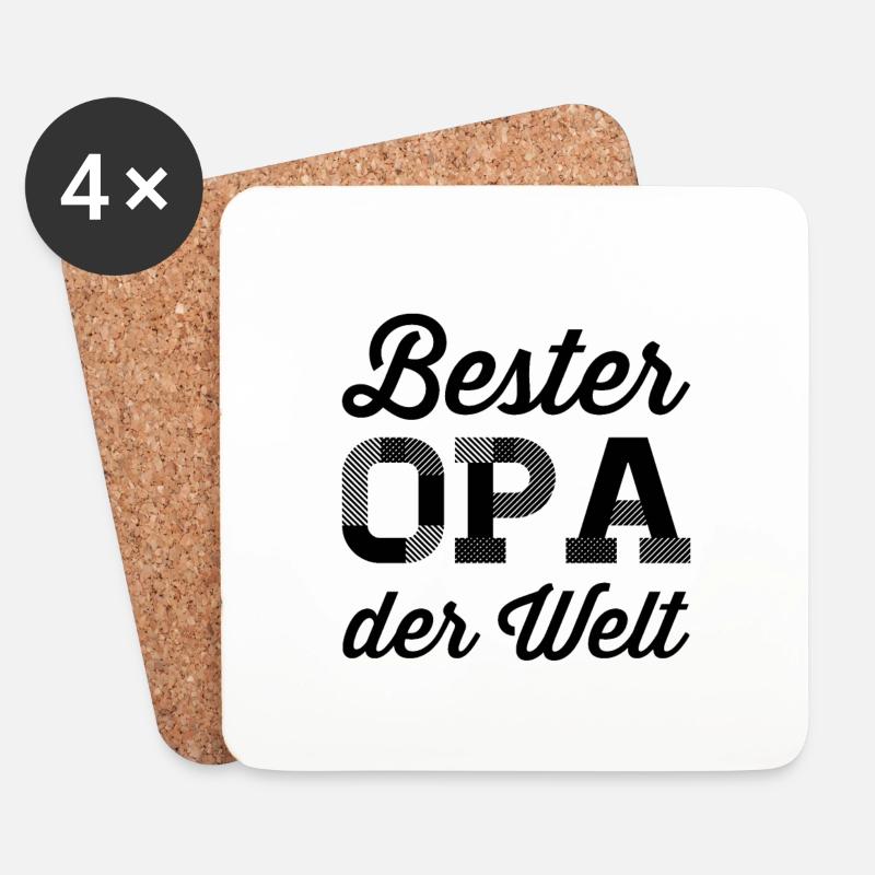 Opa - Untersetzer (4er-Set) - Weiß