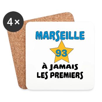 Marseille à jamais les premiers - Untersetzer (4er-Set) - Weiß - Vorne