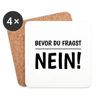 Before You Ask No - Coasters (set of 4) - white - Front