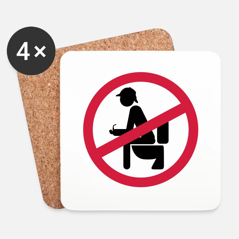 no shit sherlock - Coasters (set of 4) - white