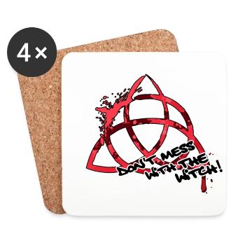 Dont Mess With The Witch Witch Witch Knot Triqueta - Coasters (set of 4) - white - Front