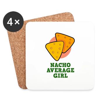 Nacho für Partys - Nacho Average Girl - Untersetzer (4er-Set) - Weiß - Vorne