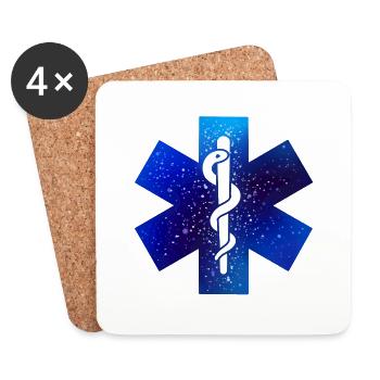 Medicine Doctor Doctor Paramedic Paramedic - Coasters (set of 4) - white - Front