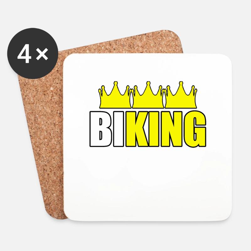 Biking - Untersetzer (4er-Set) - Weiß