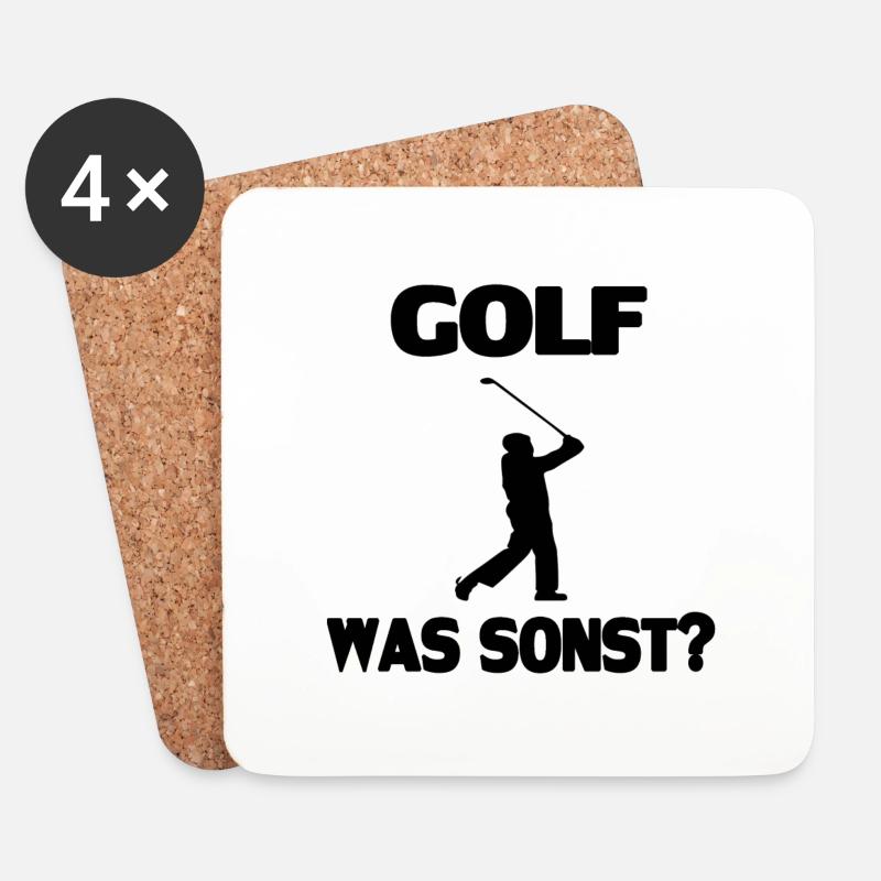 Golf was sonst - Untersetzer (4er-Set) - Weiß