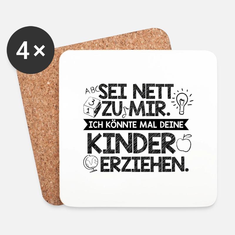 Erzieherin Erzieher | Ausbildung Beruf Geschenke - Untersetzer (4er-Set) - Weiß