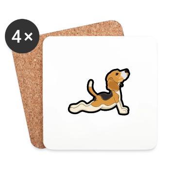 Beagle Hund Hunderasse Hundefreund Geschenk - Untersetzer (4er-Set) - Weiß - Vorne