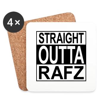Straight outta Rafz - Untersetzer (4er-Set) - Weiß - Vorne