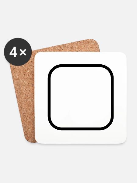 Anpassen / Anpassung / fertigen / Customize it - Untersetzer (4er-Set) - Weiß