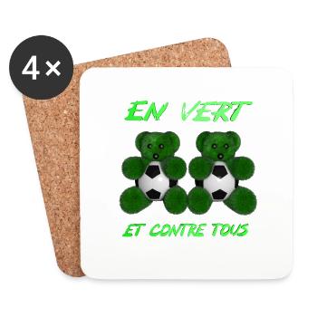 IN GREEN AND AGAINST ALL - Coasters (set of 4) - white - Front