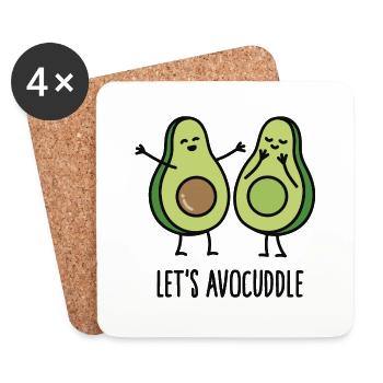 Let's avocuddle - Coasters (set of 4) - white - Front