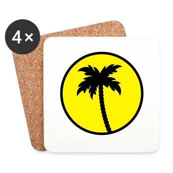 palme design sonne - Untersetzer (4er-Set) - Weiß - Vorne