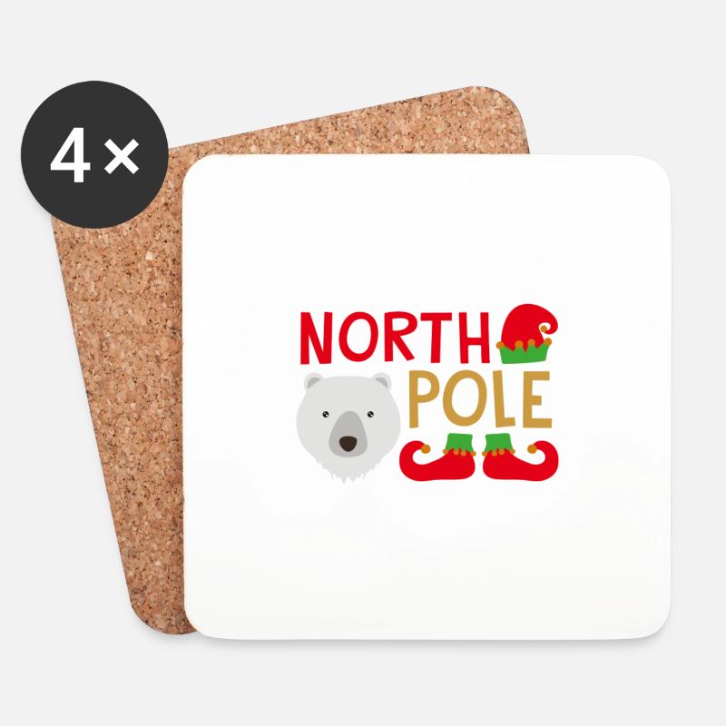 North Pole - Coasters (set of 4) - white