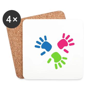 hands - Coasters (set of 4) - white - Front