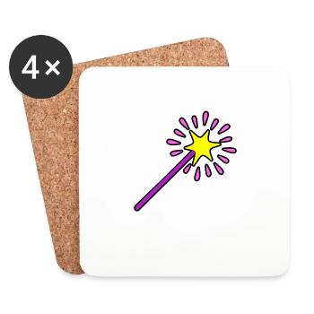 Magic wand fairy magical magic magic gift - Coasters (set of 4) - white - Front