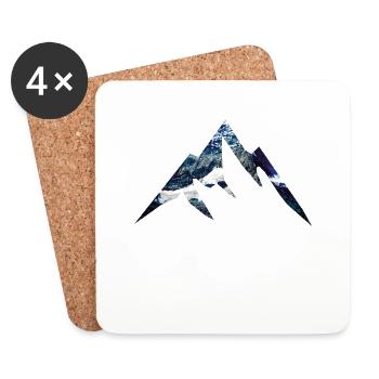 mountains design - Untersetzer (4er-Set) - Weiß - Vorne