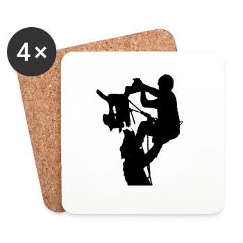 Arborist Baumpfleger - Untersetzer (4er-Set) - Weiß - Vorne