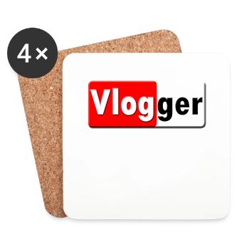 Vlogger, Blogger, Soziale Medien, Geschenk - Untersetzer (4er-Set) - Weiß - Vorne