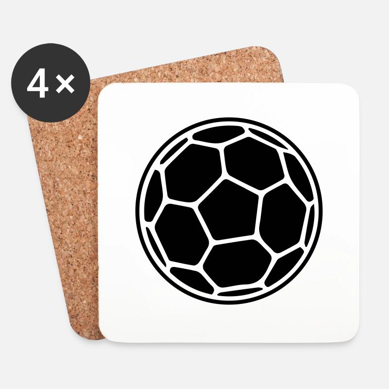 handball ball - Untersetzer (4er-Set) - Weiß