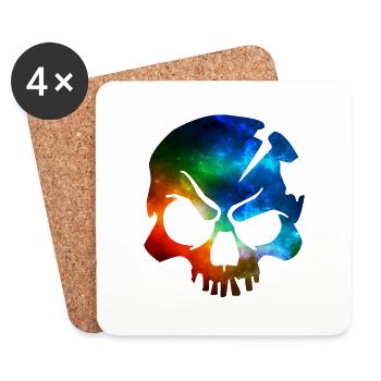 skull colors - Untersetzer (4er-Set) - Weiß - Vorne