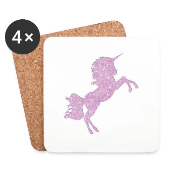 unicorn - Coasters (set of 4) - white - Front
