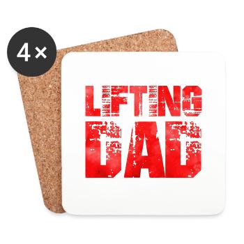 dad lifting - Untersetzer (4er-Set) - Weiß - Vorne
