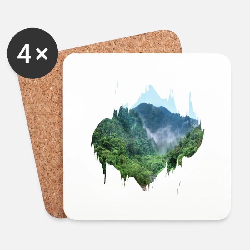 Regenwald Urwald Amazonas Farbfleck Geschenk - Untersetzer (4er-Set) - Weiß