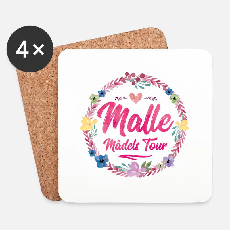 malle maedels tour - Untersetzer (4er-Set) - Weiß