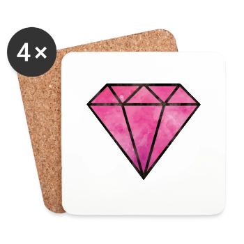 diamond pink - Untersetzer (4er-Set) - Weiß - Vorne