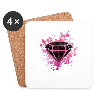 diamond splat - Untersetzer (4er-Set) - Weiß - Vorne