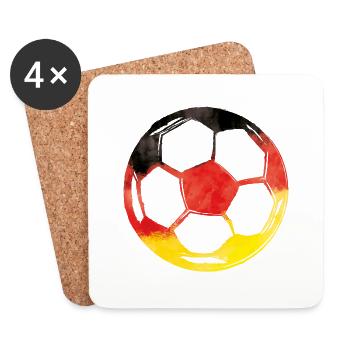 fussball deutschland - Untersetzer (4er-Set) - Weiß - Vorne