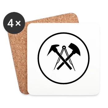 dachdecker_symbol_02 - Coasters (set of 4) - white - Front