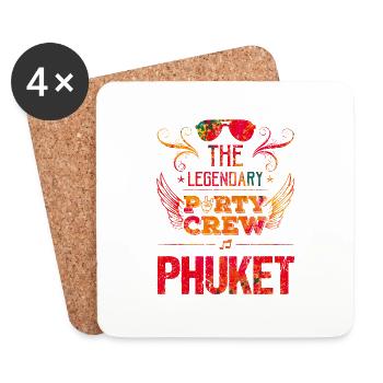 phuket party crew - Untersetzer (4er-Set) - Weiß - Vorne