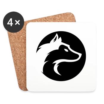 wolf - Dessous de verre (lot de 4) - blanc - Devant