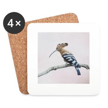 bird - Coasters (set of 4) - white - Front