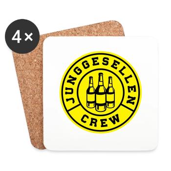 junggesellen crew bier - Untersetzer (4er-Set) - Weiß - Vorne