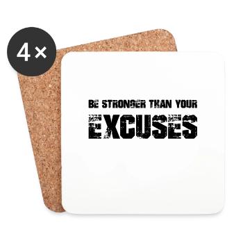 be stronger than your excuses - Untersetzer (4er-Set) - Weiß - Vorne