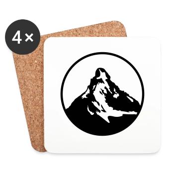 matterhorn mountain kreis - Untersetzer (4er-Set) - Weiß - Vorne