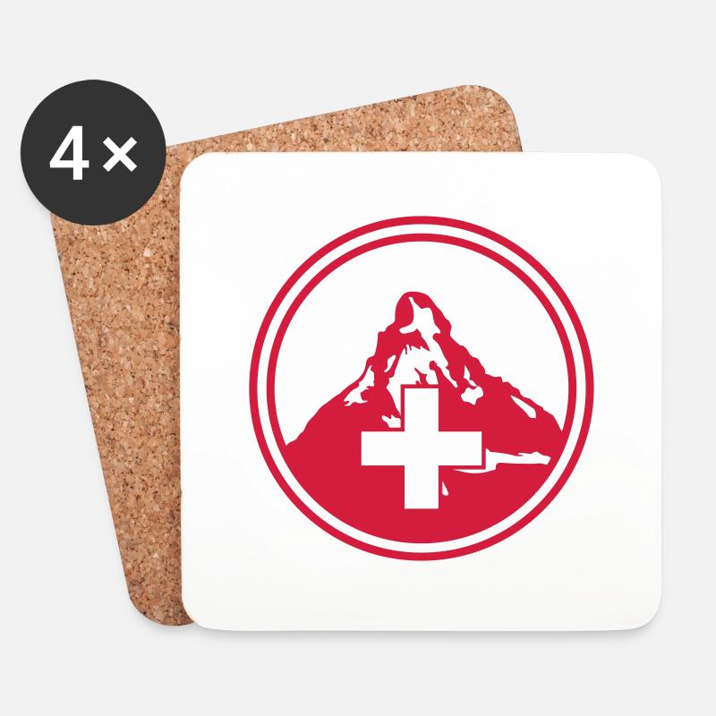 matterhorn mountain swiss - Untersetzer (4er-Set) - Weiß