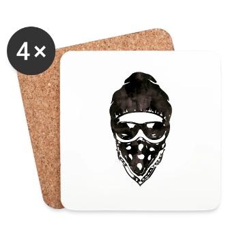 gangster bandana - Untersetzer (4er-Set) - Weiß - Vorne