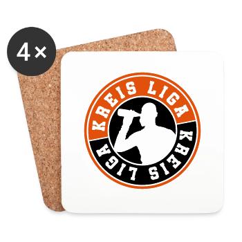 kreis liga kreis saufen - Untersetzer (4er-Set) - Weiß - Vorne
