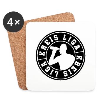kreis liga kreis saufen - Untersetzer (4er-Set) - Weiß - Vorne